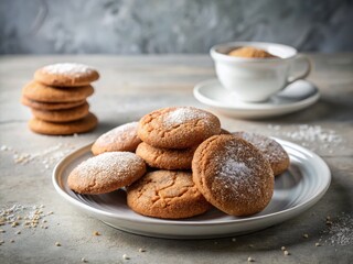 Minimalist Ginger Snap Cookies: Freshly Baked with Sugar Dusting