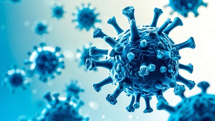 Corona virus. COVID-19. 3D Rendering