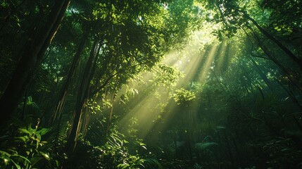 Fototapeta premium Forest sunlight path