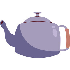 Minimalist Flat Vector Teapot Illustration for Modern Design