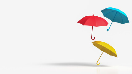 Obraz premium The Multi color Umbrella for weather concept 3d Rendering.