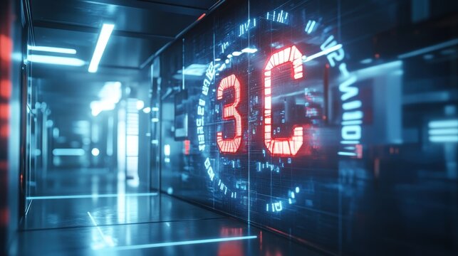 Digital abstract technology display
