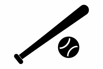  baseball bat  silhouette vector