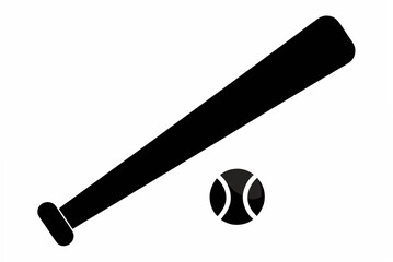  baseball bat  silhouette vector