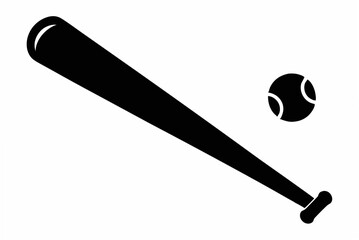  baseball bat  silhouette vector