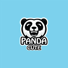 panda mascot logo cute design illustration