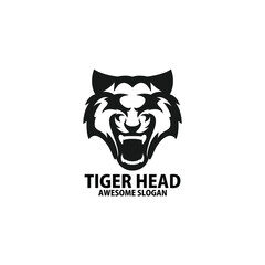 tiger emblem logo design illustration 