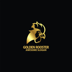 luxury rooster logo design illustration