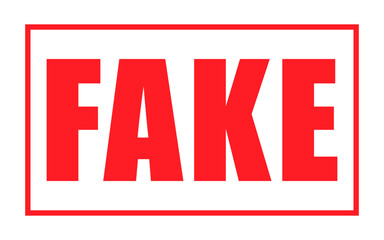 Fake stamp vector stock icon, fake word png image, fake sign image