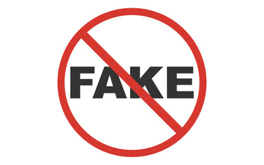 fake icon image, png fake symbol, fake sign, fake vector Stock image, fake icon with circle image