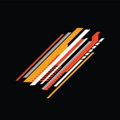 Racing car body wrap stripe sticker design.