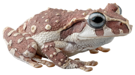 Exotic Frog: A stunning photograph captures an exotic frog showcasing its intricate patterns and textures. Highlighting its unique natural beauty.