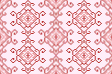 Seamless square pixel pattern, seamless pattern illustration.	
