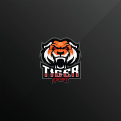 tiger head logo design esport team