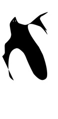 black silhouette of a ghost 