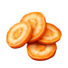 Carrot Slices Fresh Vegetable Healthy Food PNG cutout isolated on white and transparent background. carrot slices, fresh carrot, carrot PNG, healthy food, vegetable PNG, carrot cutout