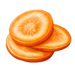 Carrot Slices Fresh Vegetable Healthy Food PNG cutout isolated on white and transparent background. carrot slices, fresh carrot, carrot PNG, healthy food, vegetable PNG, carrot cutout