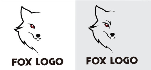 Wolf head logo vector icon illustration