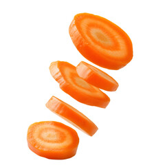 Carrot Slices Fresh Vegetable Healthy Food PNG cutout isolated on white and transparent background. carrot slices, fresh carrot, carrot PNG, healthy food, vegetable PNG, carrot cutout