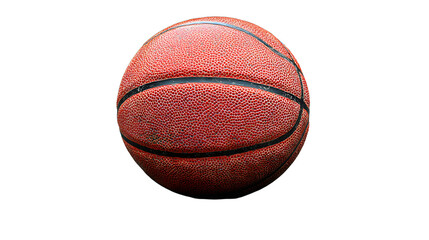 Obraz premium A Close-Up of a Classic Basketball Displaying Its Textured Surface and Vibrant Coloration