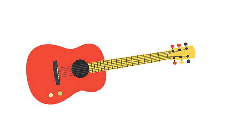 acoustic guitar isolated on white