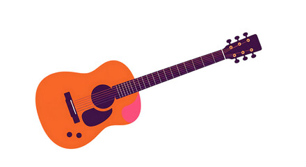 acoustic guitar isolated on white