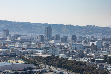 Fototapeta premium しみずマリンロード静岡市清水区の街並み