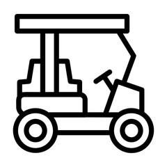 golf caddy Line Icon