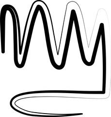 Queen or king crowns hand drawn