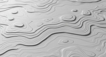 Fototapeta premium Topographic map isolated on white background for geography and cartography uses