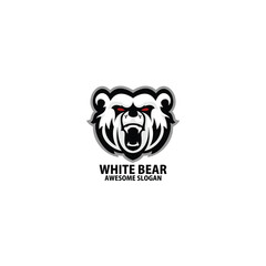 bear head esport logo mascot vector illustration