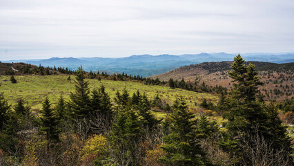 Grayson Highland State Park, NC mountain landscape in the morning
