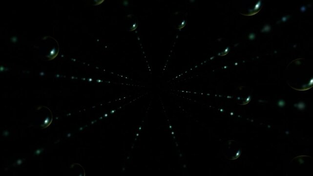 Abstract technology background animation. Future technology, science, tech innovations flowing lighting glowing green color neon effect seamless loop animation. 4k 