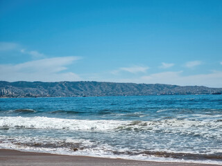 View of Vina del Mar beach in Chile