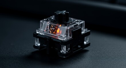 Illuminated Mechanical Keyboard Switch Close-up