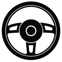 truck driver element isolated steering wheel on white background 