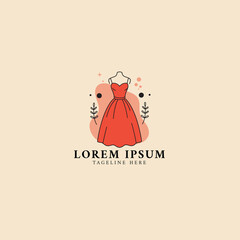Elegant red dress design perfect for fashion branding a timeless style
