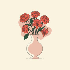  Elegant roses and lilies in a blush vase a beautiful floral arrangement perfect for home decor