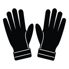 Obraz premium Truck driver element isolated truck driver's gloves on white background