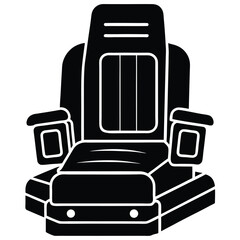 Truck driver element isolated truck driver's seat on white background