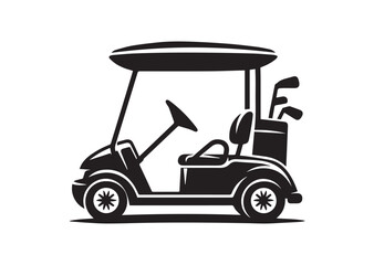 Golf Cart Silhouette Vector