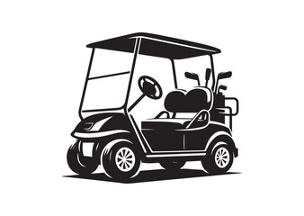 Golf Cart Silhouette Vector