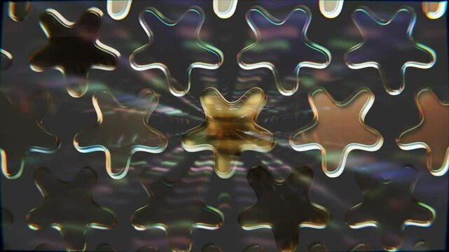 Abstract technology Star background animation. Future technology, science, tech innovations flowing lighting glowing golden color neon effect seamless loop animation. 4k 