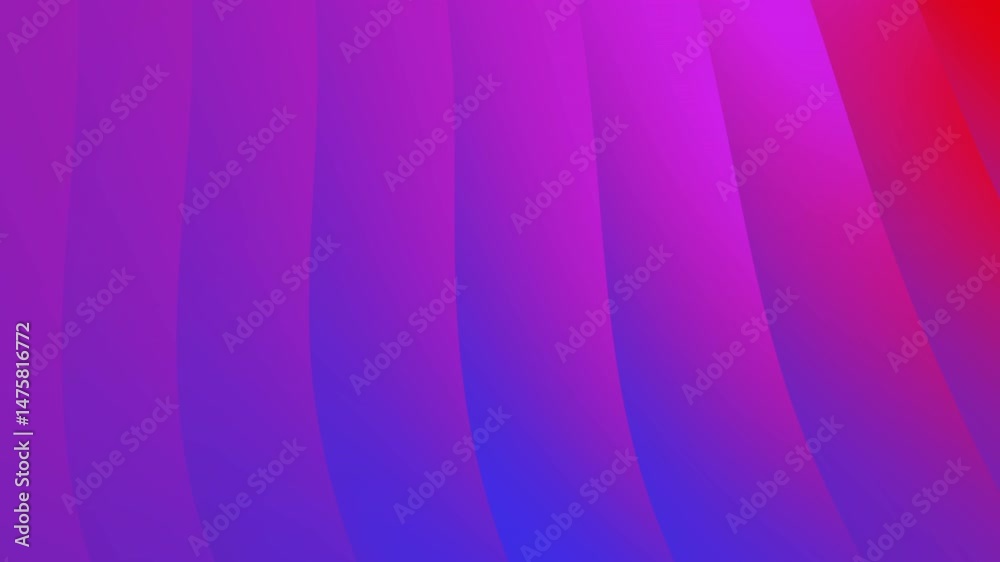 Poster abstract video of gradient purple and red curved lines