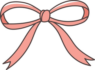 Easter Day Design with Groovy Easter Chick Disco Easter Trendy and Coquette Ribbon Bows Hand Drawn Design