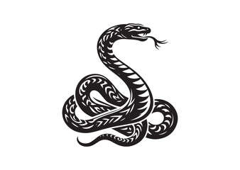 Obraz premium Snake Silhouette Vector