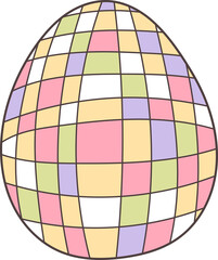 Easter Elements with Spring Hand Drawn Doodle Design 