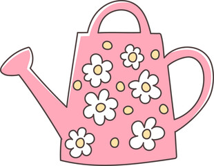 Easter Elements with Spring Hand Drawn Doodle Design 