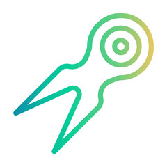 golf marker Line Gradient Icon