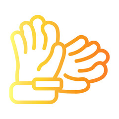 golf gloves Line Gradient Icon